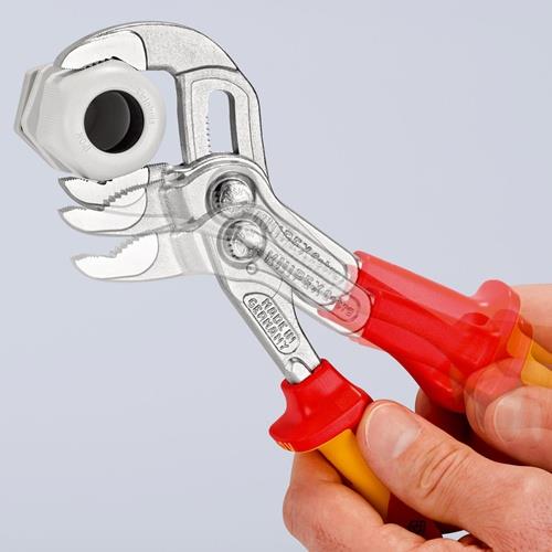 KNIPEX Wasserpumpenzange Cobra® L.250mm Spann-W.46mm verchr.VDE 2K-Hülle KNIPEX