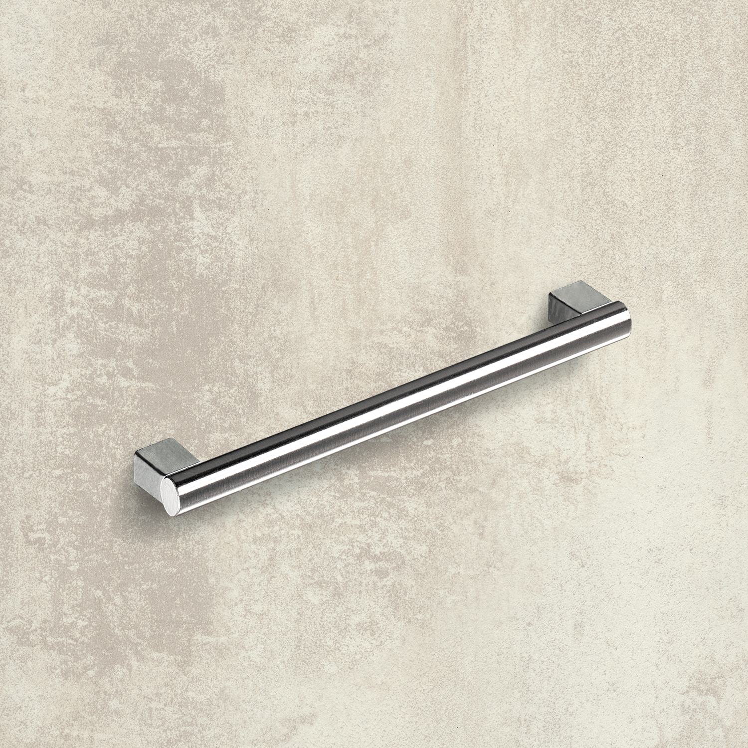 HETTICH Griff Vieste, •–• 160, L 184 mm, H 30 mm, ø 12 mm, Edelstahl Optik gebürstet, 9995499