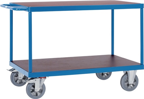 FETRA Tischwagen 2 Ladeflächen L1000xB700mm brillantblau Trgf.1200kg