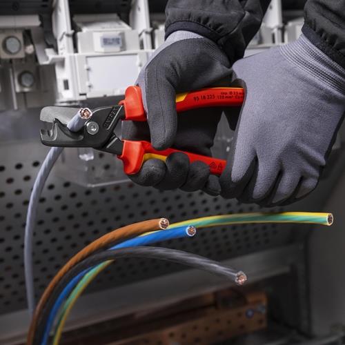 KNIPEX Kabelschere StepCut® XL L.225mm Kopf brün.VDE Mehrkomp.-Hüllen KNIPEX KNIPEX Kabelschere StepCut® XL L.225mm Kopf brün.VDE Mehrkomp.-Hüllen KNIPEX