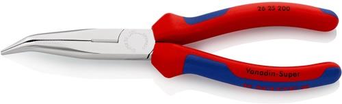 KNIPEX Flachrundzange L.200mm verchr.40Grad gew.Comfort-Griff KNIPEX