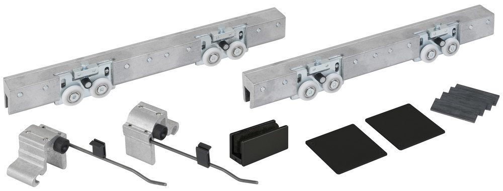 HERMAT Schiebetürbeschlag SAN REMO 9170.GKT/Glas, 150 kg., Aluminium