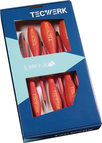 TECWERK Schraubendrehersatz 7-tlg.Schlitz/PZD VDE TECWERK