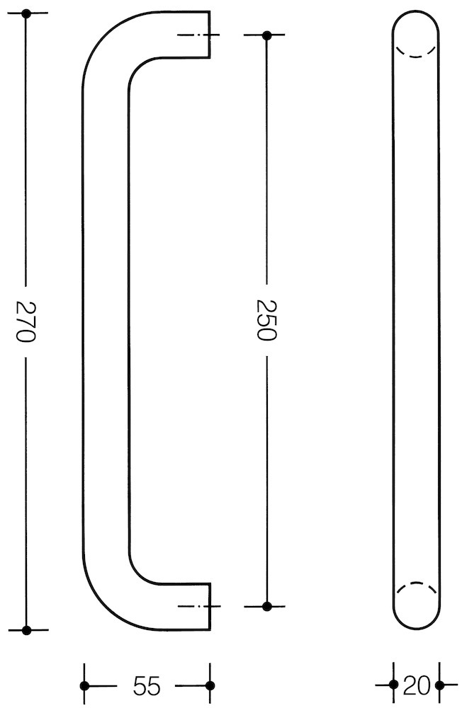 HEWI Bügelgriff 111.250BG.21, Polyamid, 111.250BG.21 90