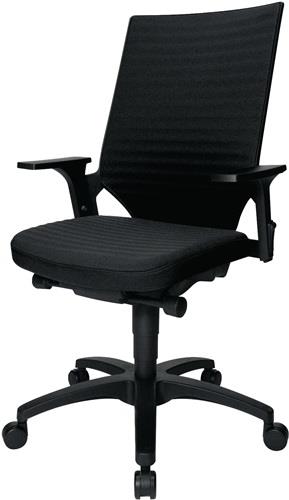 TOPSTAR Bürodrehstuhl m.Autosynchrontechnik schwarz 420-550mm m.Lehnen Trgf.110kgTOPSTAR