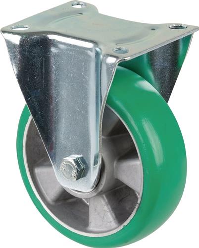 BS ROLLEN Bockrolle D.160mm Trgf.300kg PU Platte L138xB109mm Farbe Rl.blau BS ROLLEN