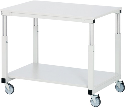RAU Tischwagen 2 Ladeflächen L1000xB700mm lichtgrau Trgf.150kg höhenv.
