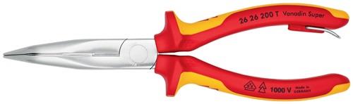 KNIPEX Flachrundzange L.200mm Form 2 40Grad gew.VDE Mehrkomp.-Hüllen KNIPEX