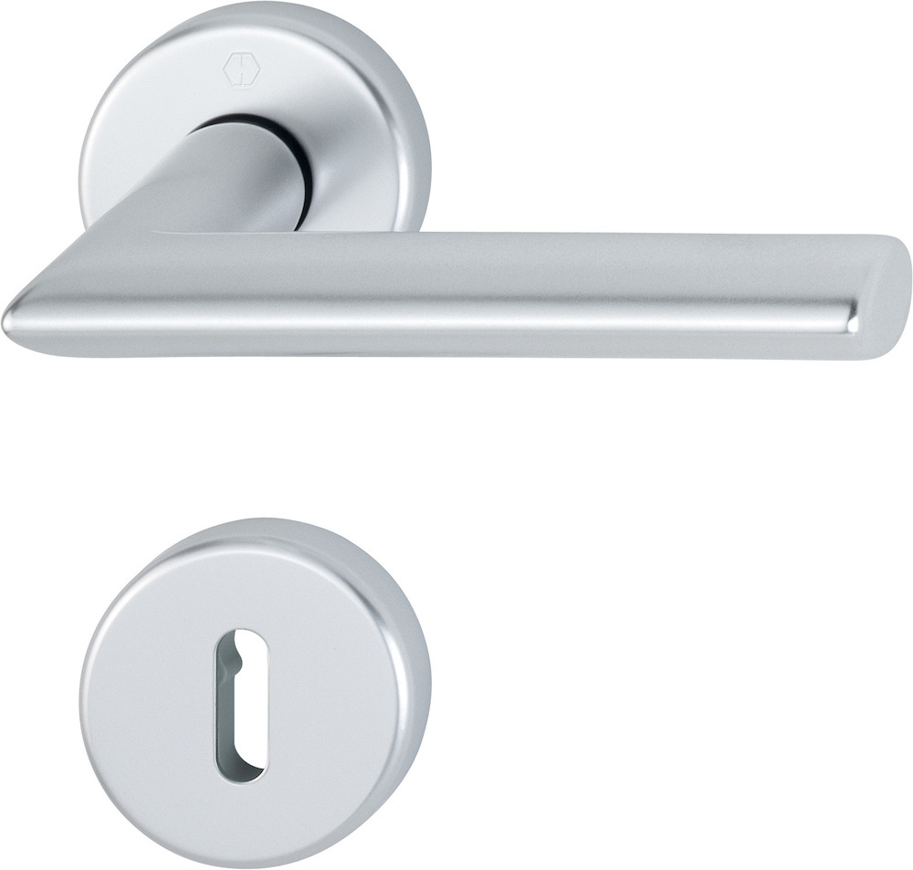 HOPPE® Drückergarnitur mit Rosetten Stockholm 1140/42KV/42KVS, Aluminium, 2782712 HOPPE® Drückergarnitur mit Rosetten Stockholm 1140/42KV/42KVS, Aluminium, 2782712