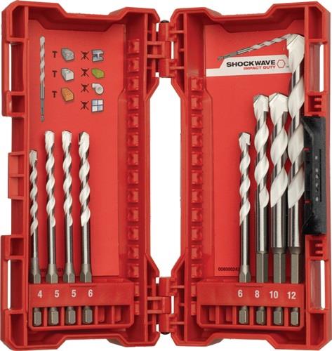 MILWAUKEE Universalbohrersatz SHOCKWAVE™ 8-tlg.4/5/6/8/10/12mm 6-kant MILWAUKEE