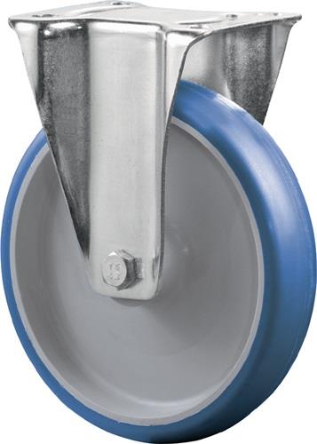 BS ROLLEN Bockrolle D.125mm Trgf.175kg Polyurethan,blau Platte L104xB80mm BS ROLLEN