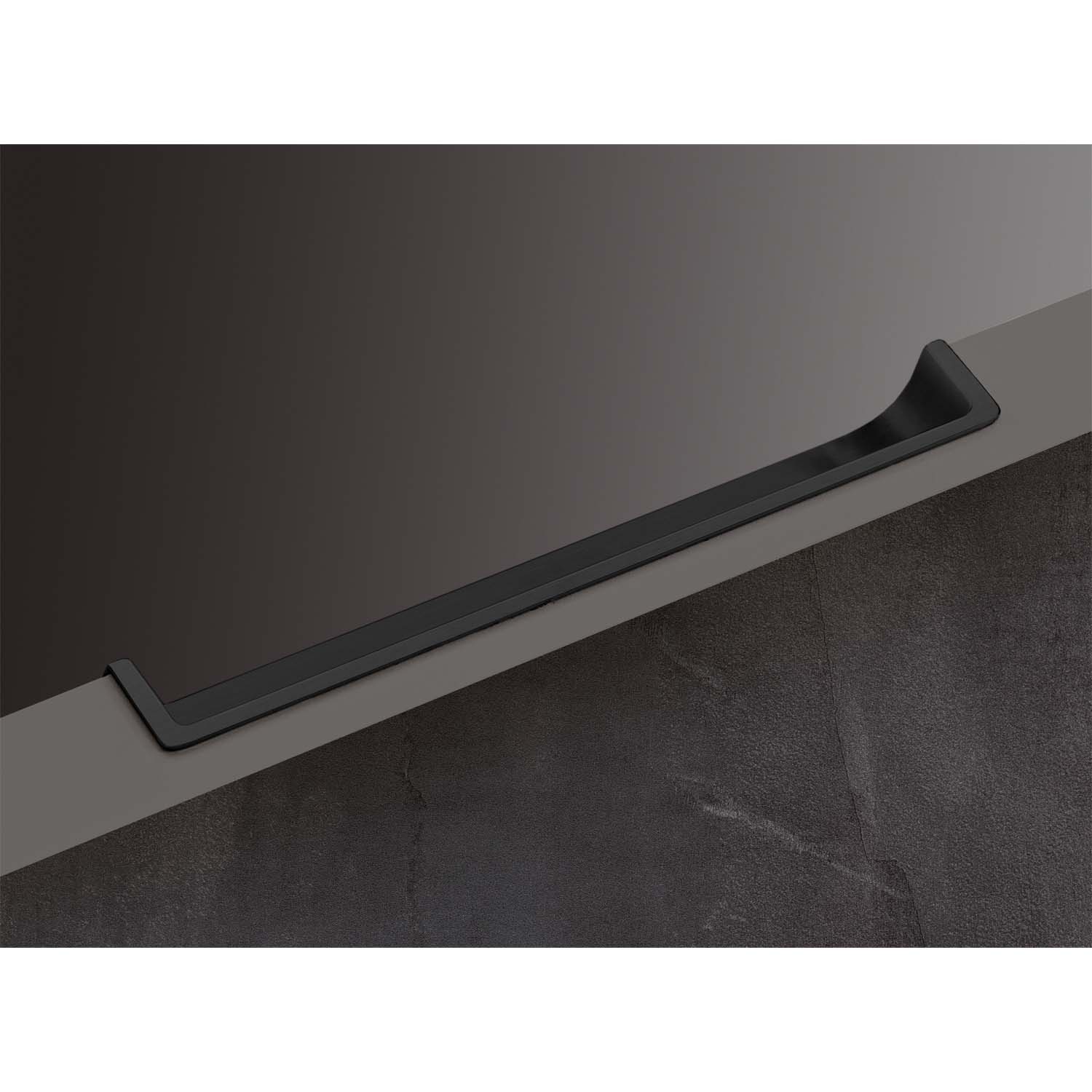 HETTICH Einsetzgriff Genzone, L 134 mm, B 16 mm, H 16 mm, Schwarz matt, 9347581