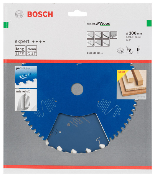 BOSCH Kreissägeblatt Expert for Wood, 200 x 32 x 2,8 mm, 24