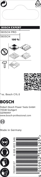 BOSCH EXPERT CYL-9 MultiConstruction Bohrer, 8 x 200 x 250 mm, d 8 mm. Für Dreh- und Schlagbohrer