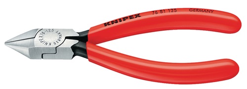 KNIPEX Seitenschneider L.125mm Form 8 Facette ja,kl.Kopf pol.Ku.-Überzug KNIPEX