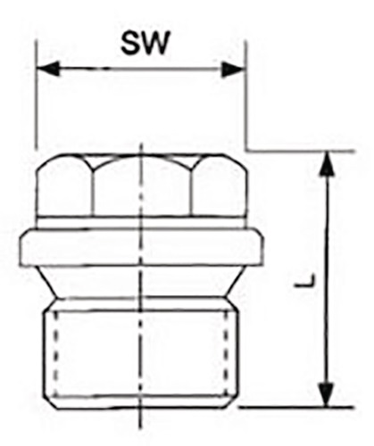 SPRINGER Verschlussschraube DIN 910 ISO 228-1 NPS=1/2 Zoll AG L 26mm SPRINGER