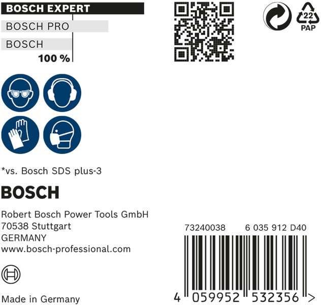BOSCH EXPERT SDS plus-7X Hammerbohrer, 6 x 200 x 265 mm, 10-tlg.. Für Bohrhämmer
