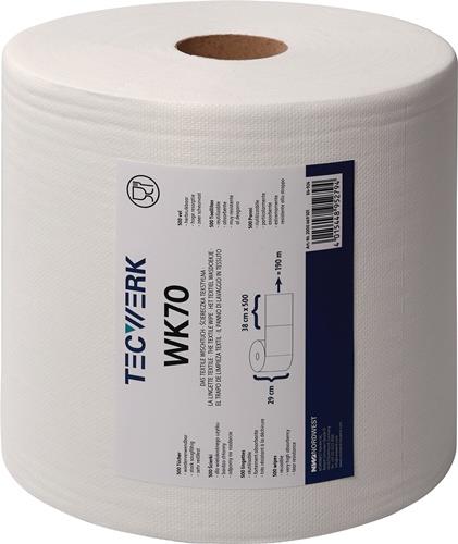 TECWERK Putztuch WK 70 L.ca.380 mmxB.ca.290mm weiß 1-lagig Rl.TECWERK