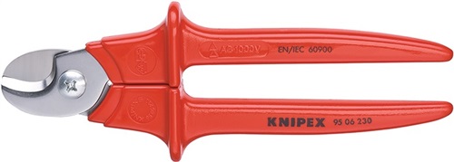 KNIPEX Kabelschere L.230mm Kopf pol.VDE Ku.umspritzt KNIPEX