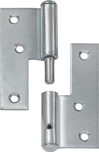 VORMANN Türaufschraubband STA re.80x72mm DIN R blau verz.fester Stift VORMANN