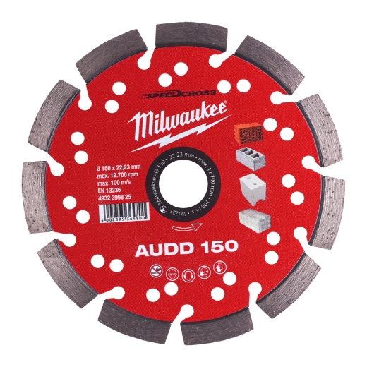MILWAUKEE für abrasive Materialien Speedcross Diamanttrennscheibe AUDD 150 mm