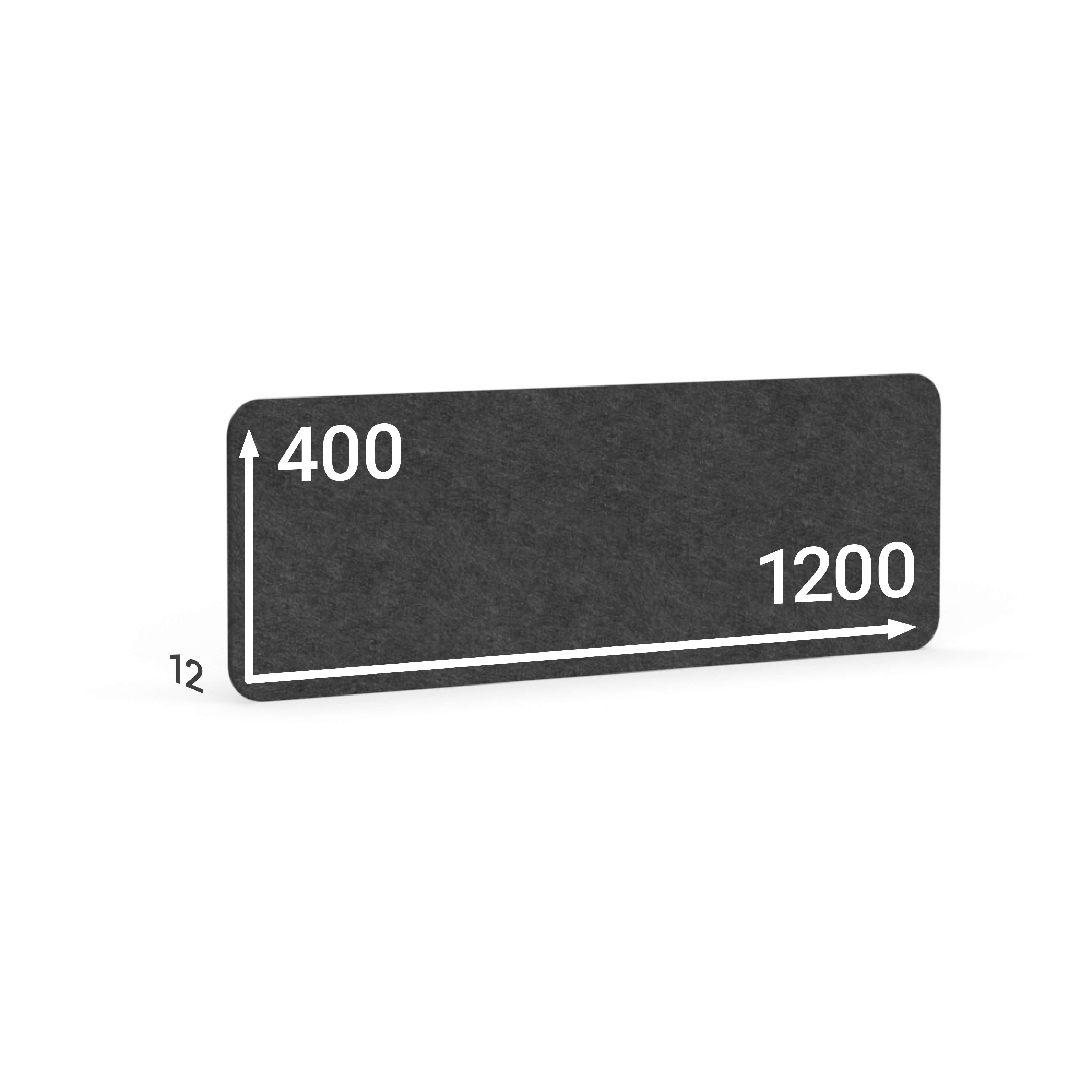 BMB AKUSTIX Vario eco, HxBxS: 400x1200x12 mm, Anthrazit, AV04