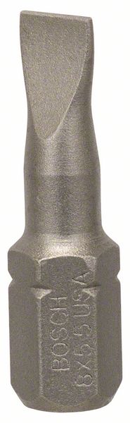 BOSCH Schrauberbit Extra-Hart S 0,8 x 5,5, 25 mm, 10er-Pack