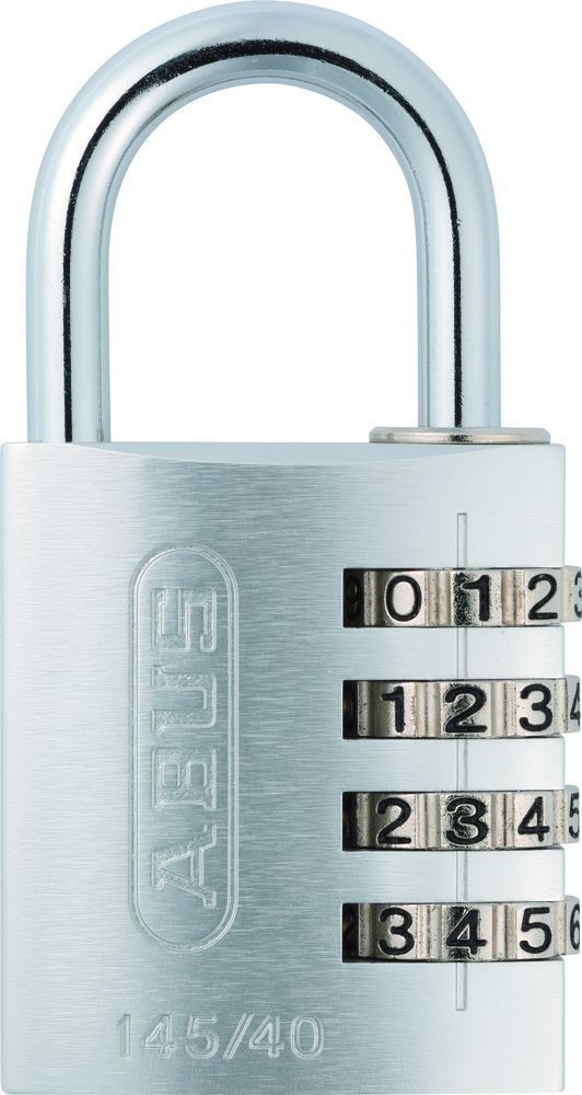 ABUS Zahlen-Vorhangschloss 145, 4-stelliger Zahlencode, Aluminium massiv