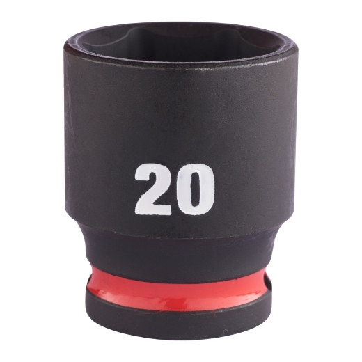 MILWAUKEE 20 x 34 mm SHOCKWAVE Schlagnuss 3/8" kurz