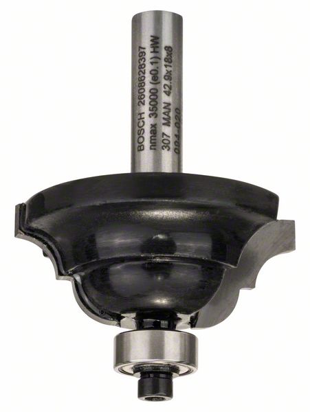 BOSCH Profilfräser D, 8 mm, R1 6,3 mm, B 15 mm, L 18 mm, G 60 mm