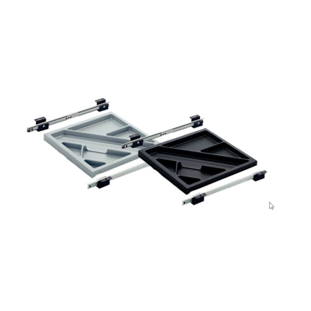 HETTICH Schreibmaterialauszug, Aluminium Optik, 9037043