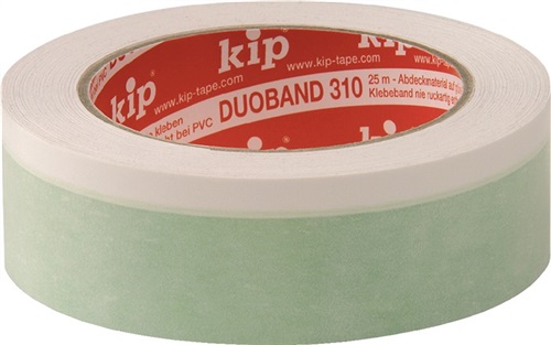 KIP Doppelseitiges Klebeband Duoband 310 L.25m B.25mm grün/weiß Rl.KIP