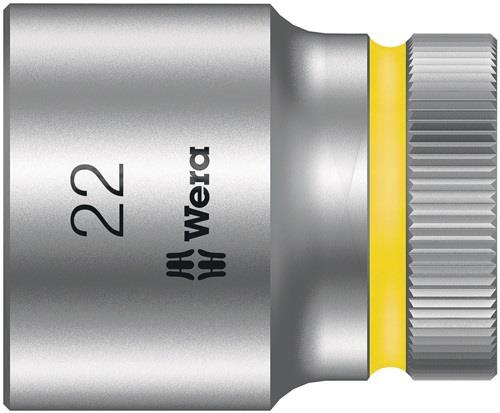 WERA Steckschlüsseleinsatz 8790 HMC Außen-6-kant SW22mm L.37mm 4-kt1/2Zoll CV verchr.