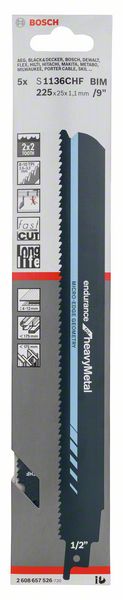 BOSCH Säbelsägeblatt S 1136 CHF, Endurance for Heavy Metal, 5er-Pack BOSCH Säbelsägeblatt S 1136 CHF, Endurance for Heavy Metal, 5er-Pack