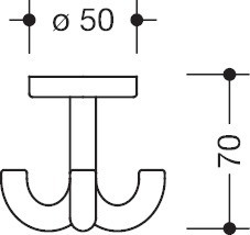 HEWI Mantelhaken 477.90.050, Polyamid
