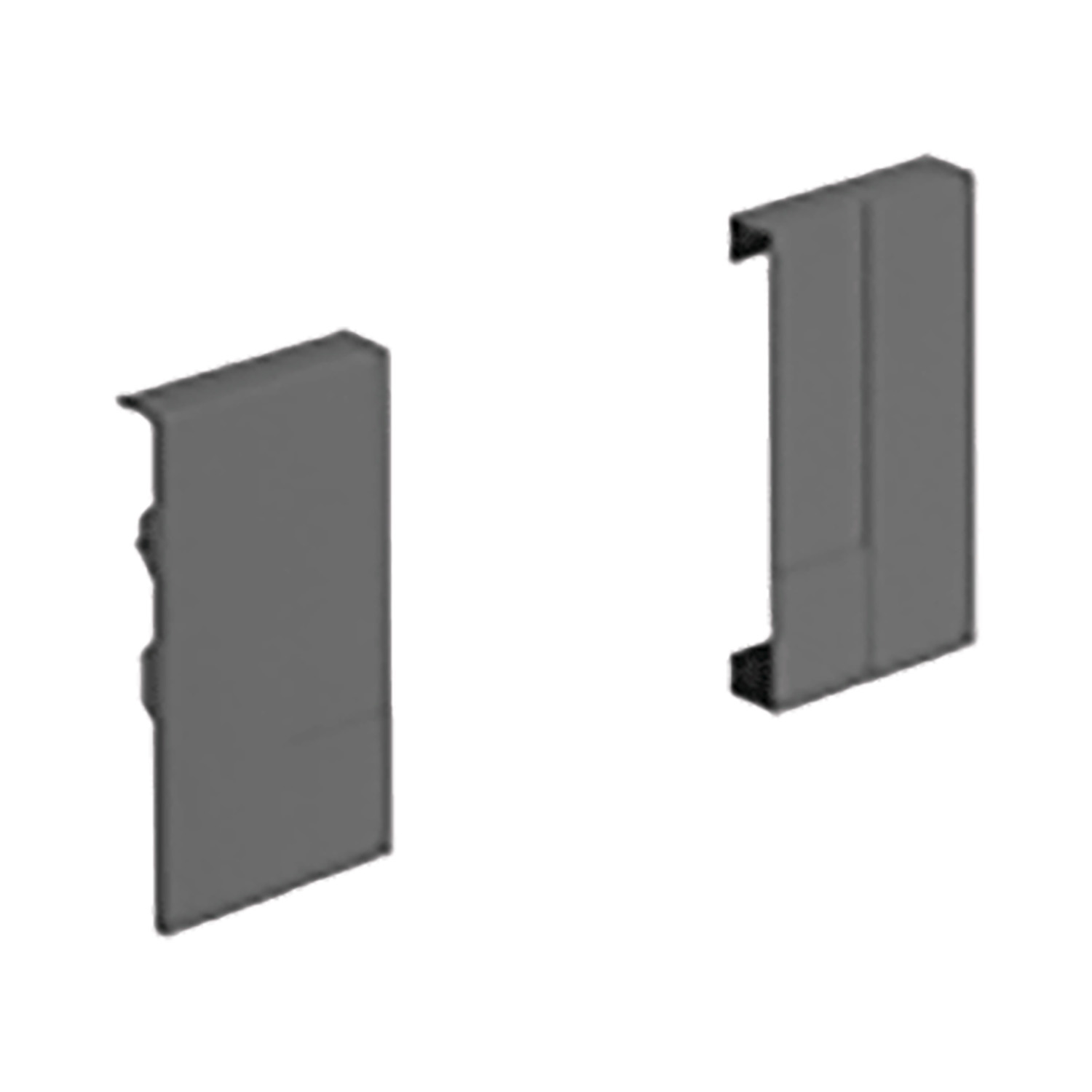 HETTICH Verbinder für Aluminiumfront InnoTech Atira, 70 mm, links und rechts, anthrazit, 9196349