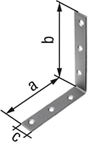 GAH Stuhlwinkel L.40 x 40mm B.15mm S.1,75mm VA Loch-D.4,5mm GAH