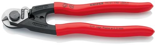 KNIPEX Drahtseilschere L.190mm pol.Ku.-Überzug KNIPEX