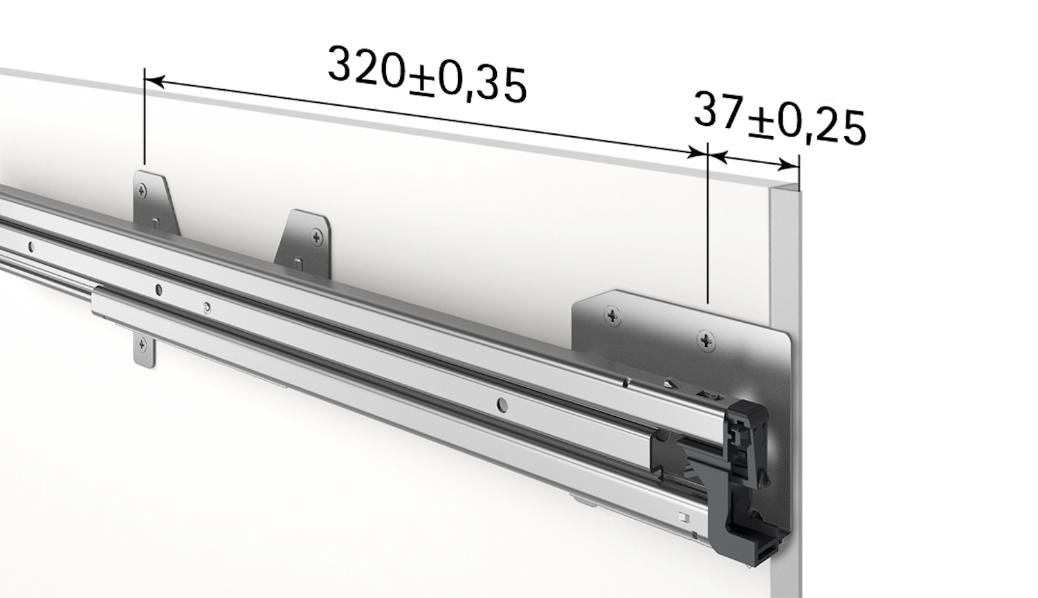 HETTICH Auszugsführung Quadro Duplex 45, 755 mm, links, 9246400