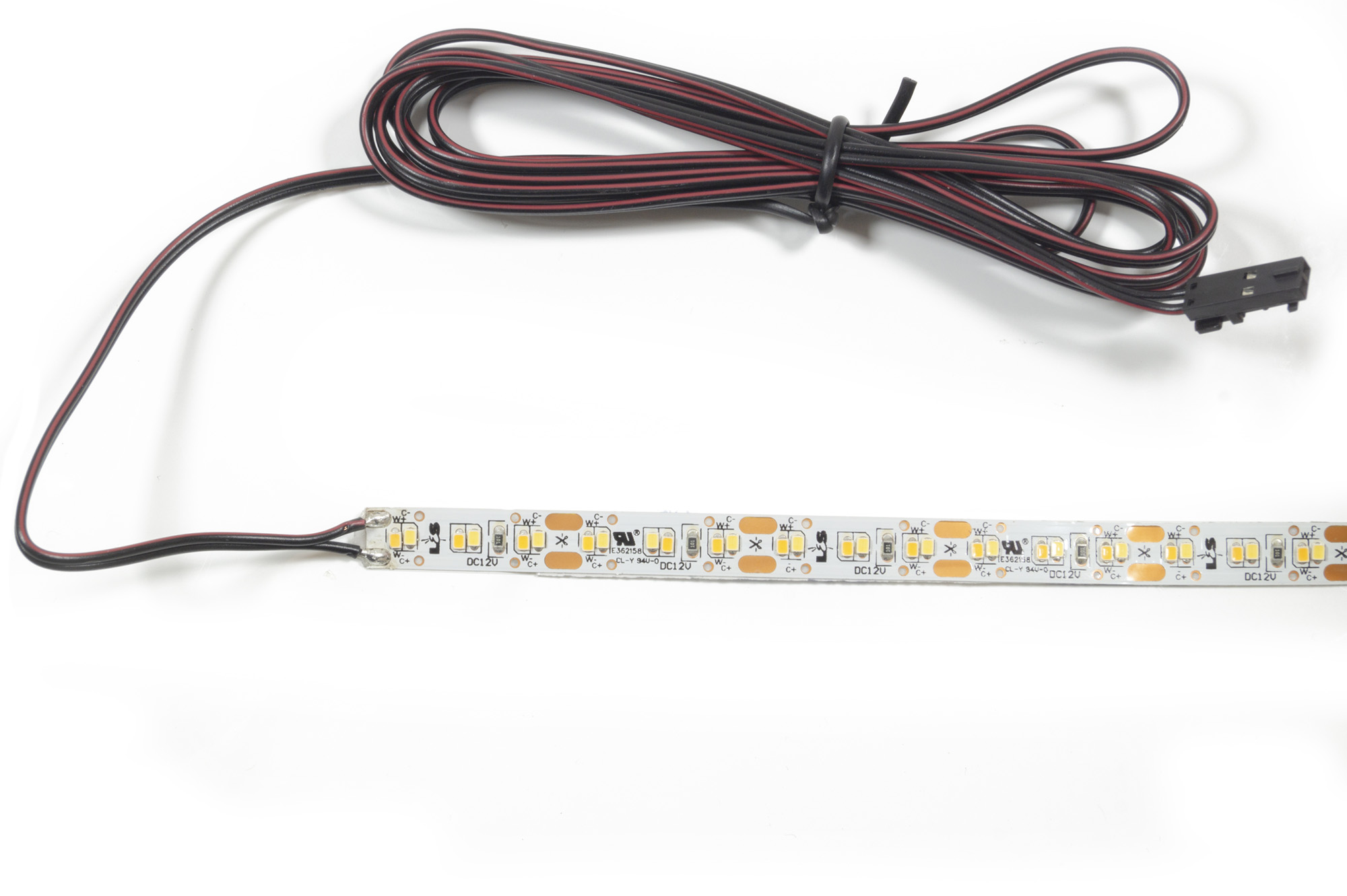 L&S LED-Band 120+120LEDs/m (2216), 2700-6500K, 3+3LEDs/25mm, 12VDC, 15,5W/m, 8mmx5m, IP20, Tudo 1,8m Zu