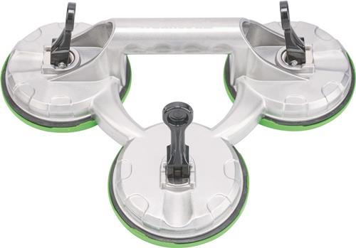 TECWERK Saugheber Trgf.100kg Kopf-D.118mm 3 Köpfe Alu TECWERK