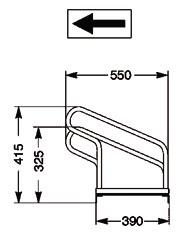 WSM Fahrradbügelparker 1-s.90Grad verz.Anz.Radstände 6 z.Schr.zerlegt