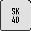 PROMAT Flächenspannfutter DIN 69871AD Weldon Spann-D.25mm SK40 A.-L.35mm PROMAT