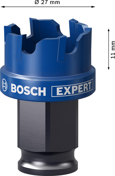 BOSCH EXPERT Sheet Metal Lochsäge, 27 × 5 mm. Für Dreh- und Schlagbohrer