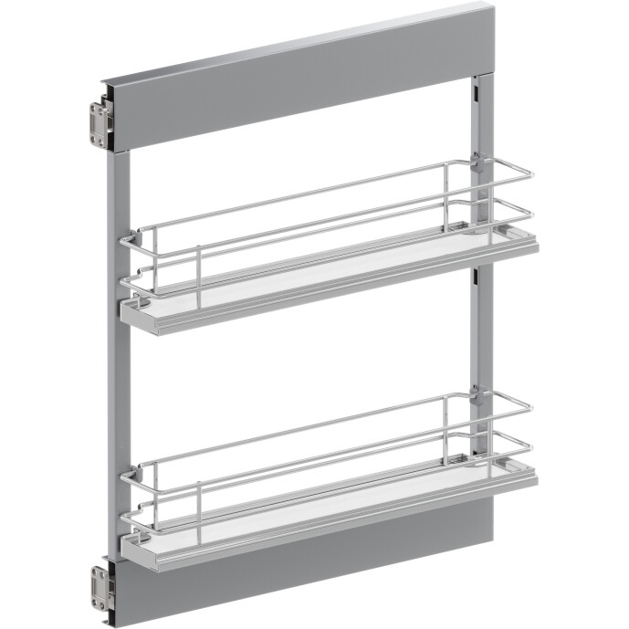 Seitenwandauszug SUB-Side, Korbset, 2x 150er, 45°-R, Premea, weiß chrom Vauth Sagel