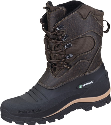 Spirale Winter-Schnürstiefel Bernd Gr.44 braun/schwarz Nylon/PVC Webpelzfutter SPIRALE