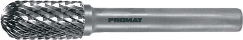 PROMAT Frässtift WRC D.8mm Kopf-L.18mm Schaft-D.6mm HM Verz.Kreuz PROMAT