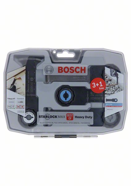 BOSCH Sägeblätter-Set Best of Heavy Duty, StarlockMax, 4 Stück