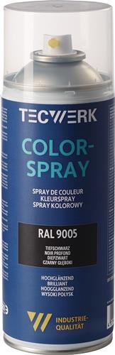 TECWERK Colorspray tiefschwarz hochglänzend RAL 9005 400ml Spraydose TECWERK