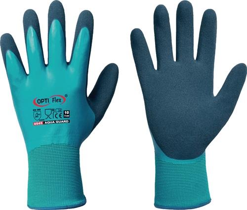 FELDTMANN Handschuhe Aqua Guard Gr.8 blau EN 388 PSA II PA m.Latex/Latex OPTIFLEX